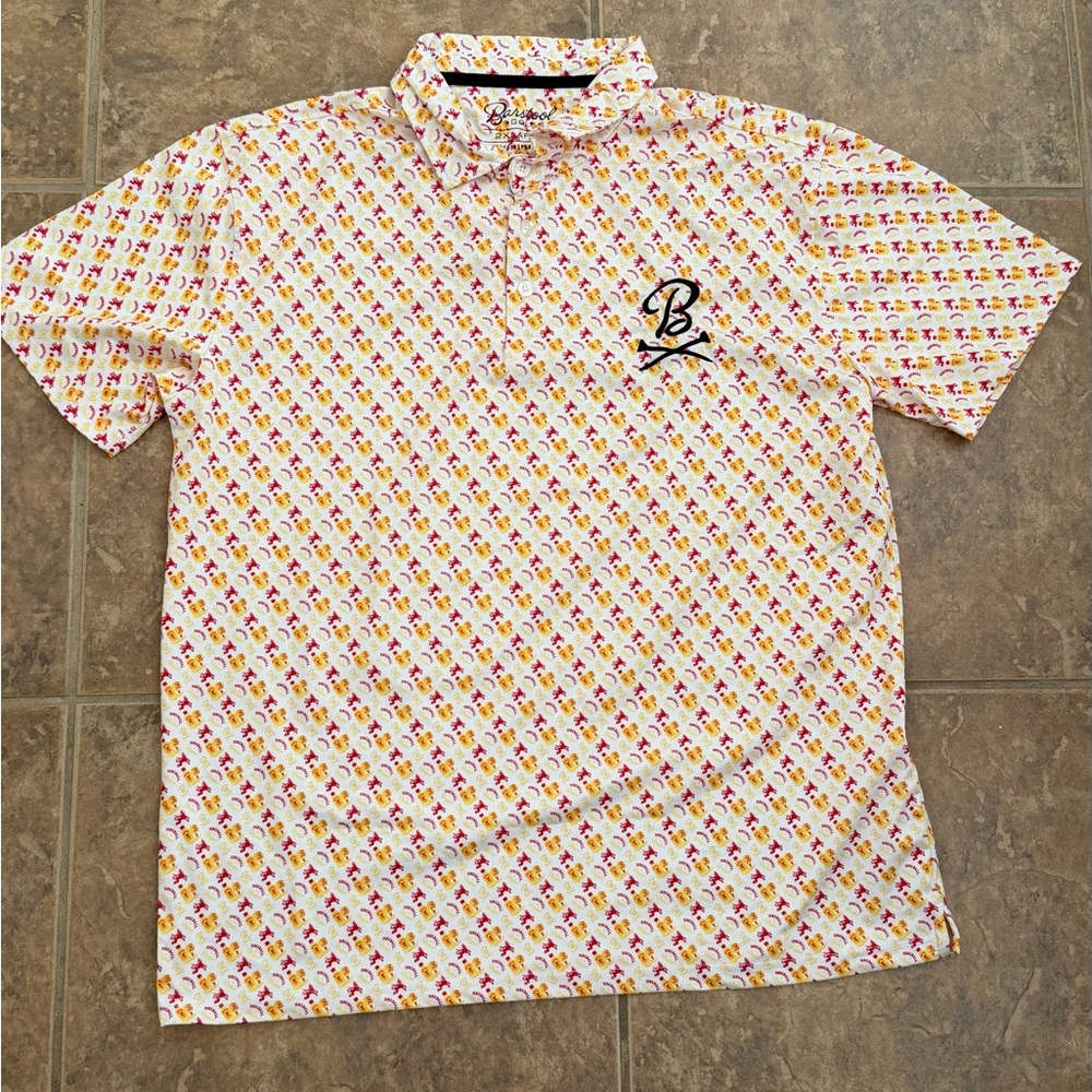 Barstool golf fireball golf polo
